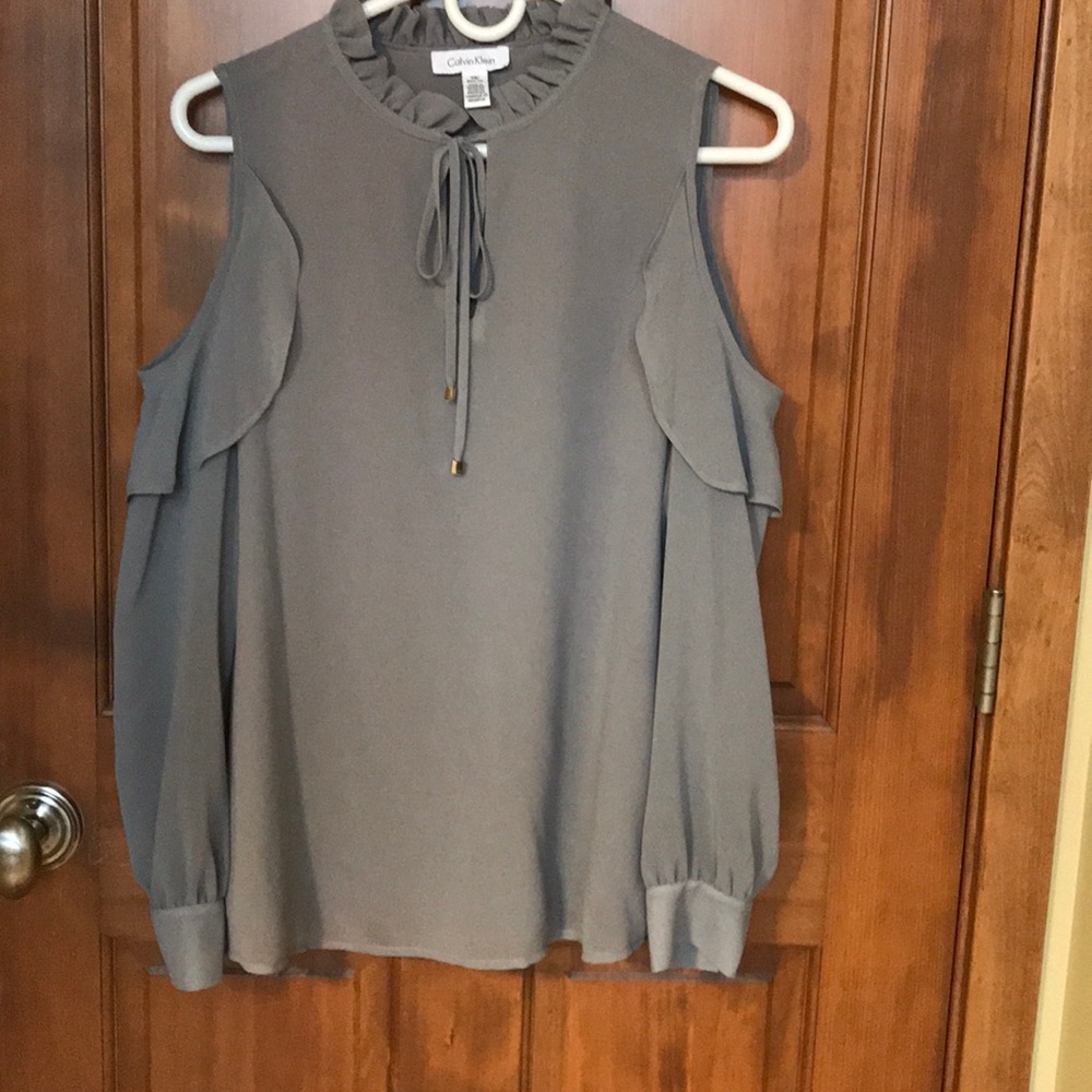 Calvin Klein cold shoulder blouse